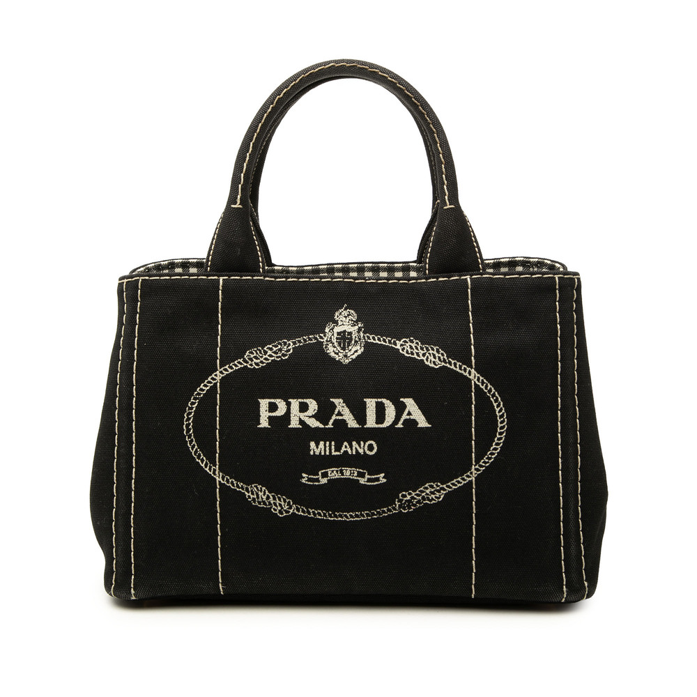 Pre-Loved Prada Small Canvas Canapa Logo Tote